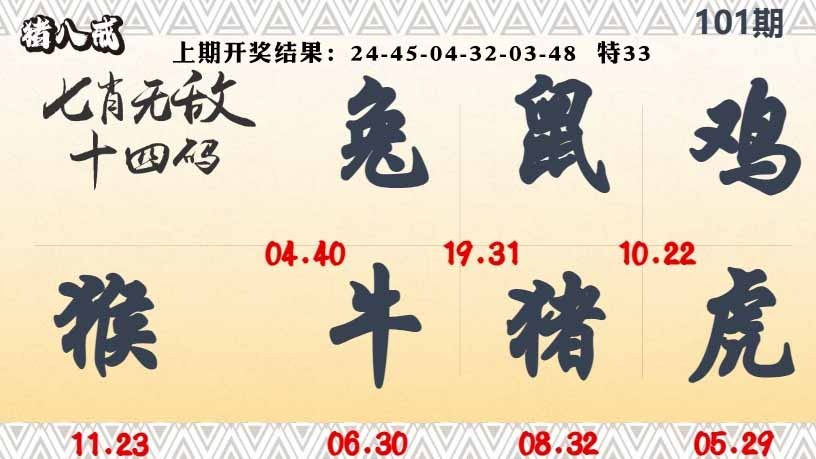 101期七肖无敌14码[图]