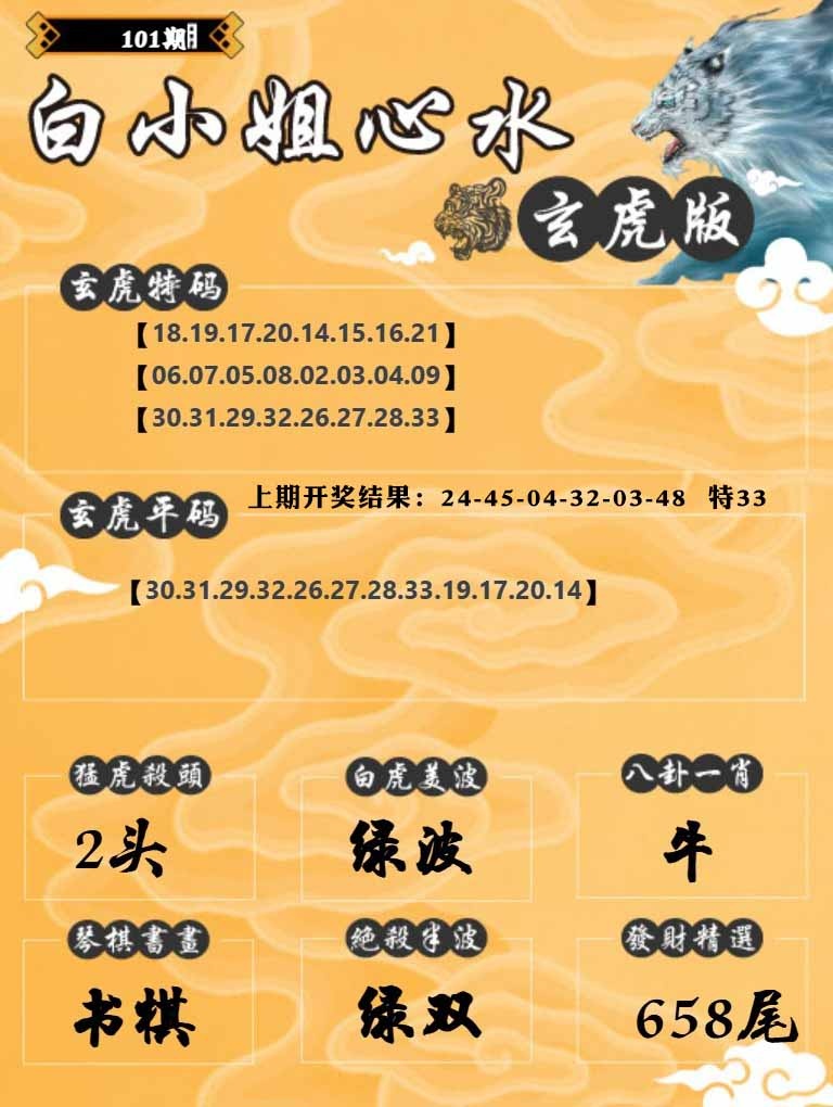 101期白小姐玄虎[图]