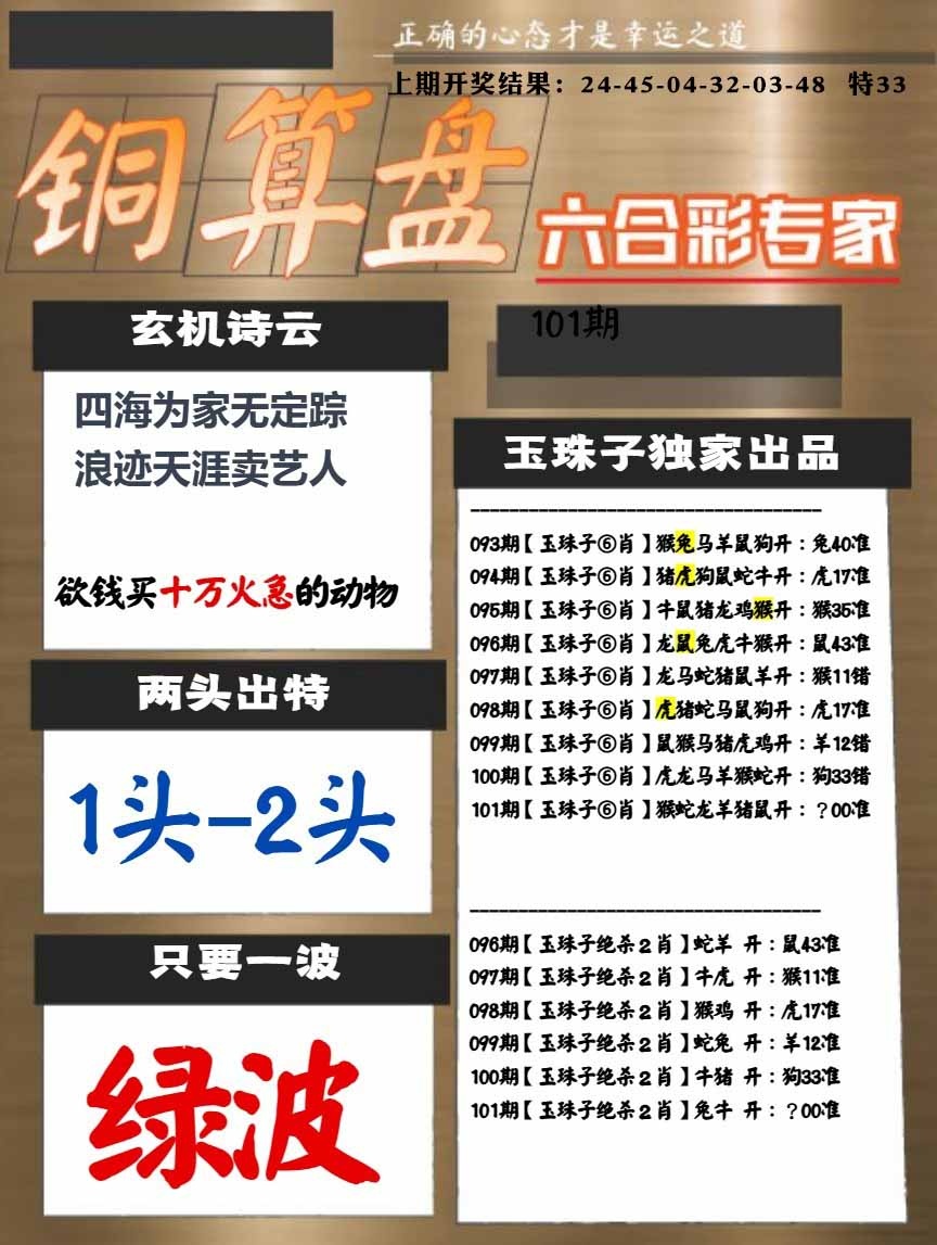 101期白小姐心水[图]